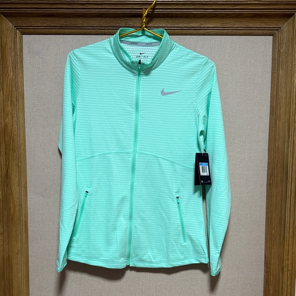 *New Nike Women's Dri-FIT Long Sleeve Jacket Green Size M 884967-342